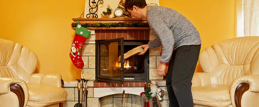 Rusted Metal Fireplace Restoration in Atascadero, California